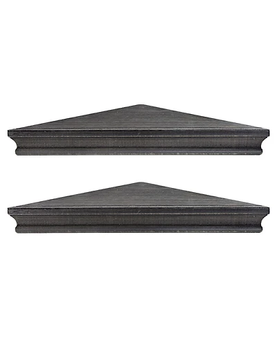 American Art Decor Rustic Wood Floating Corner Shelves