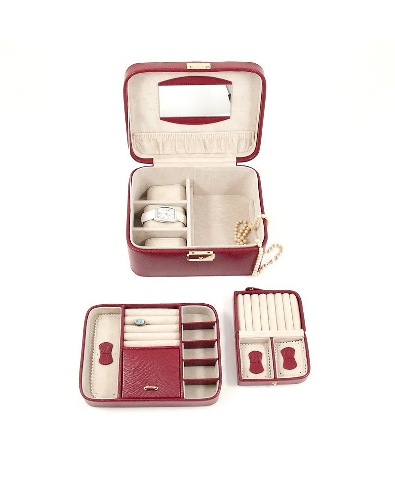 Bey-Berk Lizard Genuine leather Jewelry Box