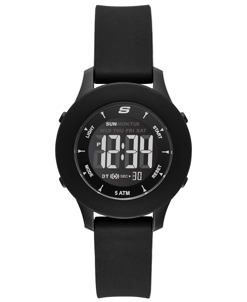 Skechers Women's Rosencrans Digital Silicone Strap Watch 37mm
