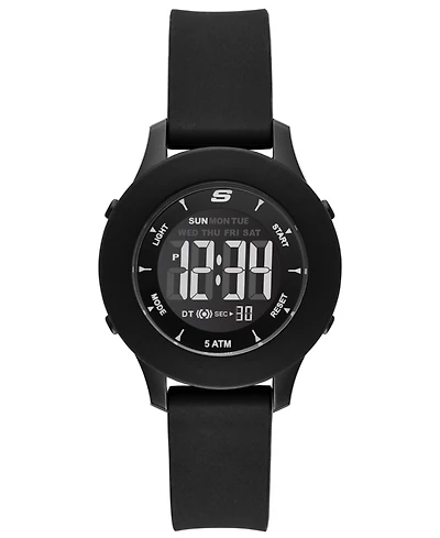 Skechers Women's Rosencrans Digital Silicone Strap Watch 37mm