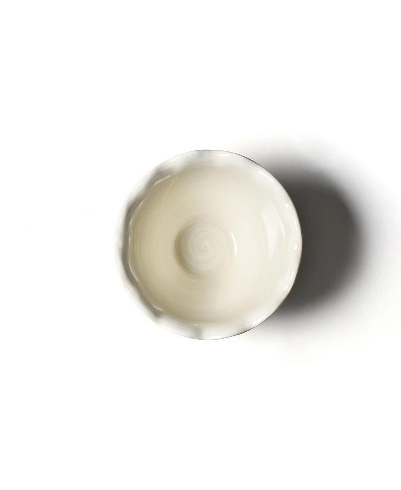 Coton Colors by Laura Johnson Signature White 9" Ruffle Bowl