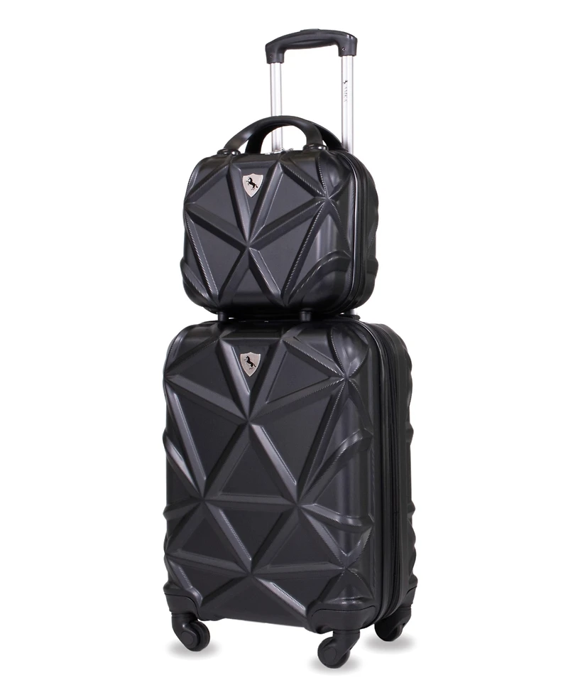Amka Gem 2-Pc. Carry-On Hardside Cosmetic Luggage Set
