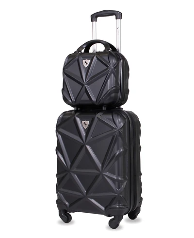 Amka Gem 2-Pc. Carry-On Hardside Cosmetic Luggage Set