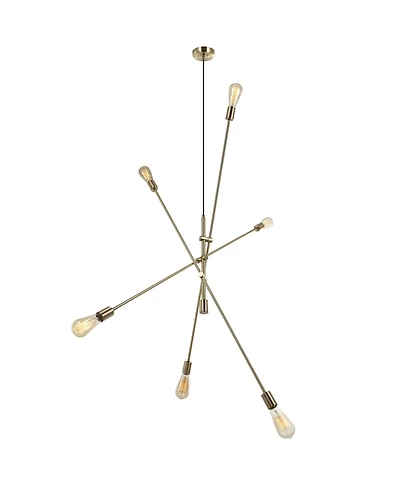 Dainolite 6 Light Incandescent Adjustable Pendant