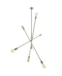 Dainolite 6 Light Incandescent Adjustable Pendant