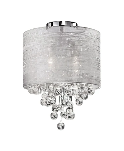 Dainolite 2 Light Incandescent Crystal Flush Mount