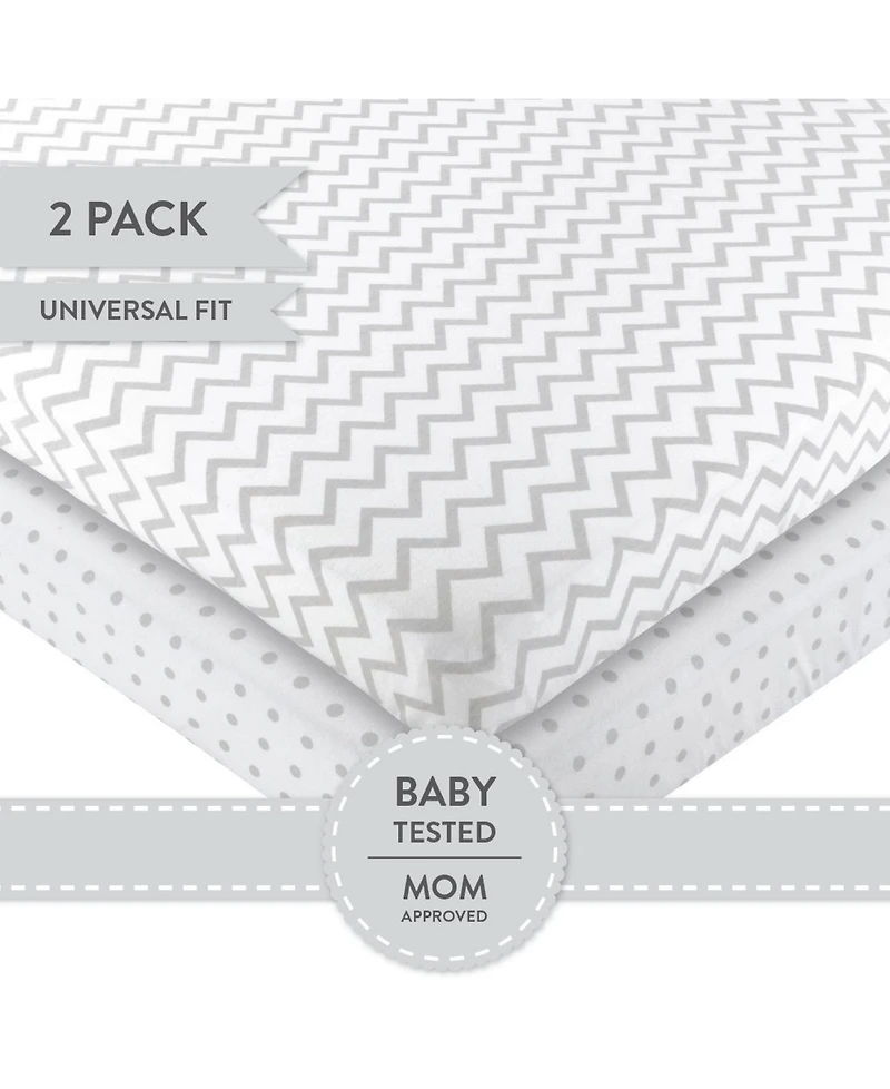 Ely's & Co. Baby Pack N Play Portable Crib Sheet ( Pack of 2 )
