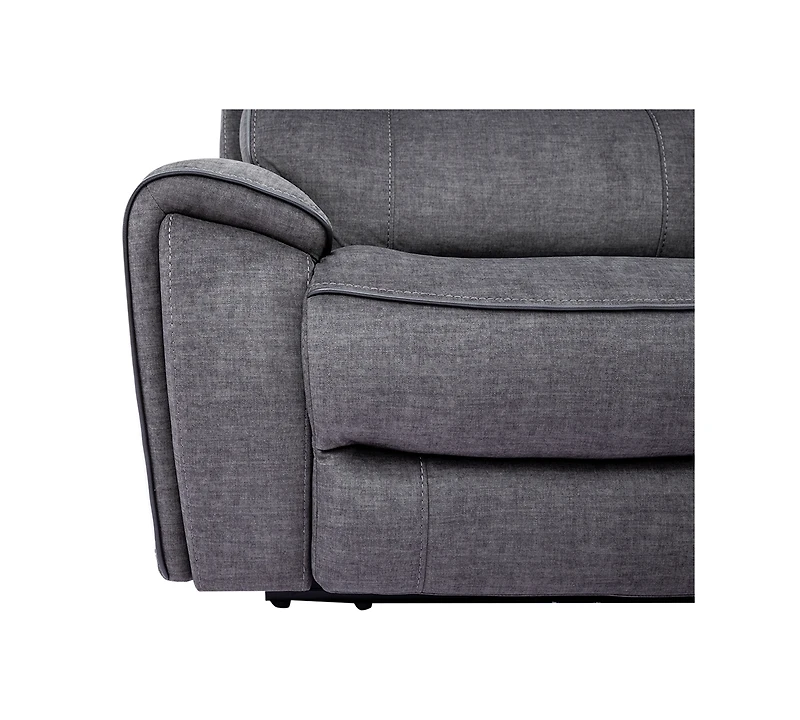 Closeout! Hutchenson 3-Pc. Fabric Chaise Sectional with Power Recliner and Power Headrest