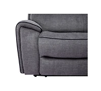 Closeout! Hutchenson 3-Pc. Fabric Chaise Sectional with Power Recliner and Power Headrest