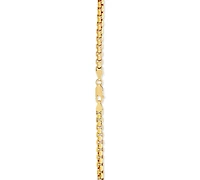Rounded Box Link 24" Chain Necklace in 18k Gold-Plated Sterling Silver