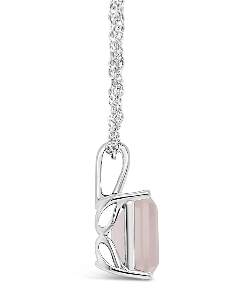 Sky Blue Topaz (3 ct. t.w.) Pendant Necklace in Sterling Silver. Also Available in Rose Quartz