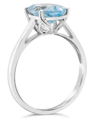 Sky Blue Topaz (3 ct. t.w.) Ring Sterling Silver. Also Available Rose Quartz (2-1/4