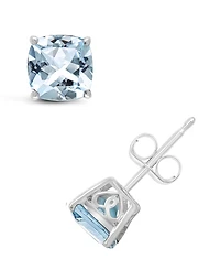 Gemstone Stud Earrings Sterling Silver