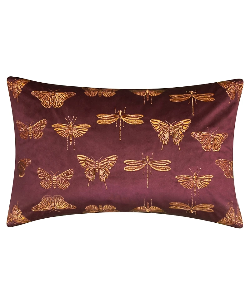 Edie@Home Butterflies Moths Decorative Pillow, 13" x 20"