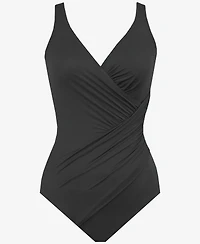 Miraclesuit Women's Plus Must Haves Oceanus Tummy Control One Piece Swimsuit