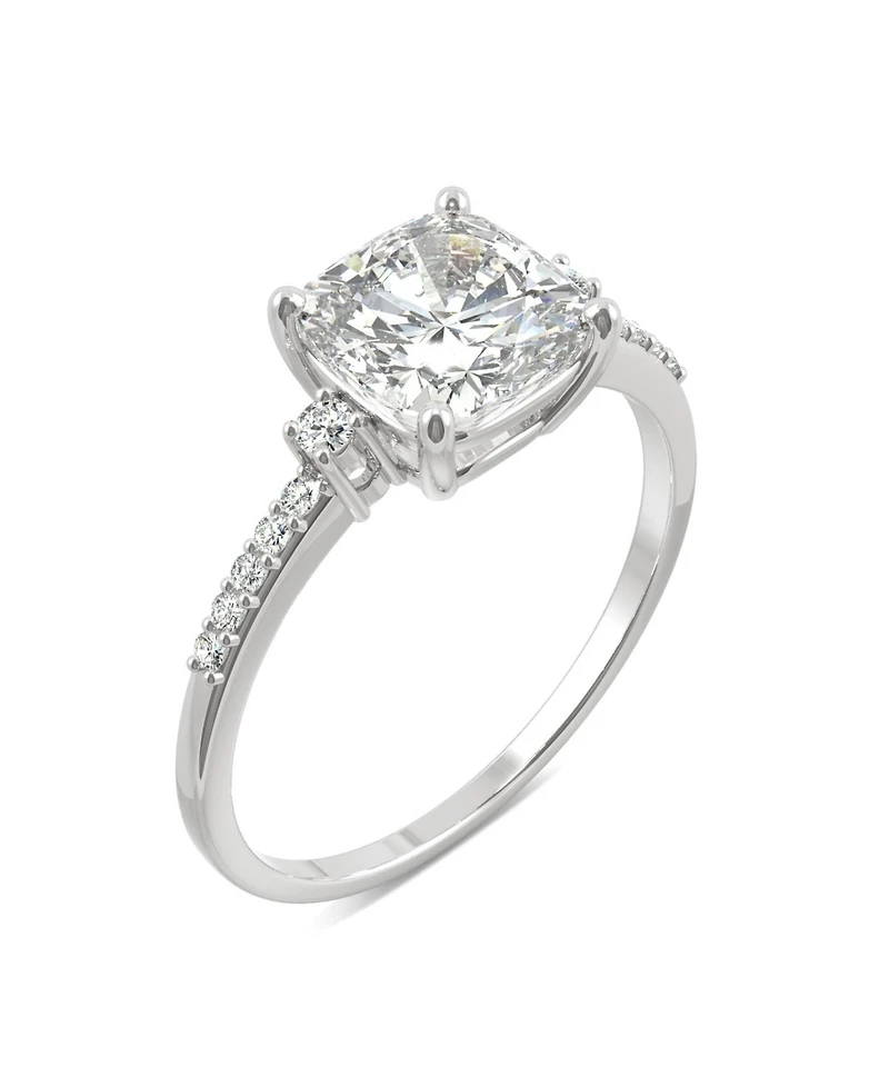 Moissanite Cushion Engagement Ring 1-3/4 ct. t.w. Diamond Equivalent 14k White Gold