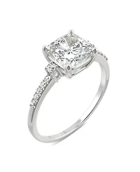 Moissanite Cushion Engagement Ring 1-3/4 ct. t.w. Diamond Equivalent 14k White Gold