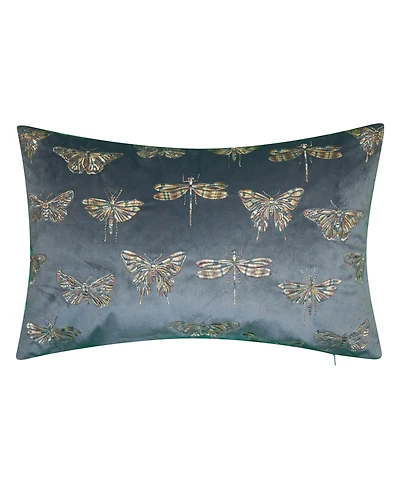 Edie@Home Butterflies Moths Decorative Pillow, 13" x 20"