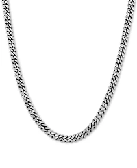 Cuban Link 24" Chain Necklace in Sterling Silver