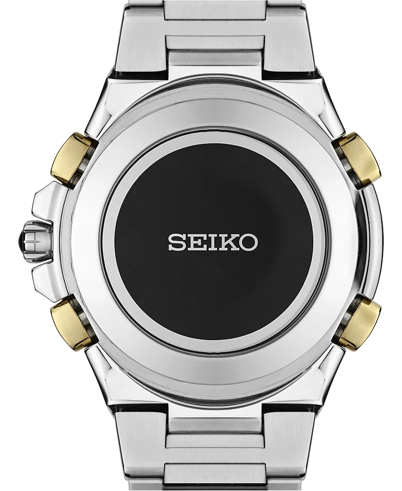 Seiko Men's Coutura Radio Sync Solar Chronograph Two-Tone Stainless Steel Bracelet Watch 45mm SSG010