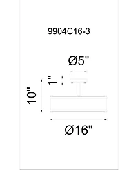 Cwi Lighting Tigris Light Flush Mount