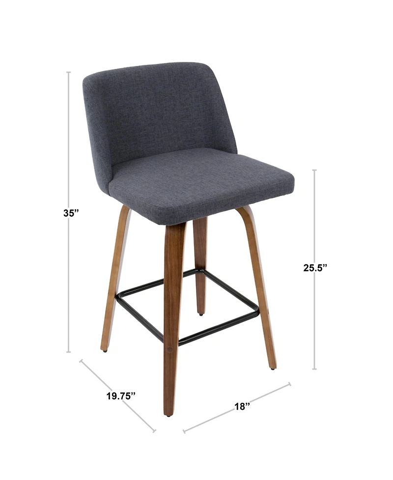 Toriano Swivel Bar Stool (Set of 2)