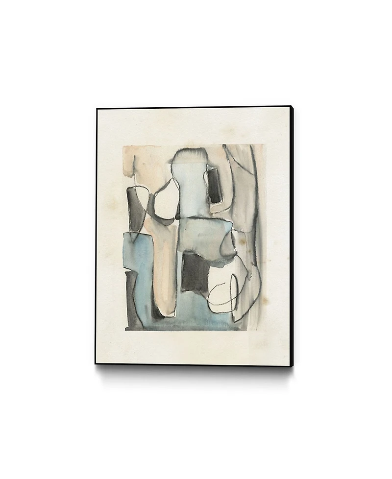 Giant Art 36" x 24" Subdued Abstract I Art Block Framed Canvas