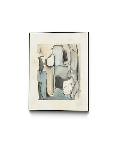 Giant Art 36" x 24" Subdued Abstract I Art Block Framed Canvas