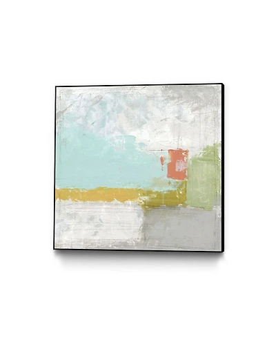 Giant Art 30" x 30" Coastal Quadrant Ii Art Block Framed Canvas
