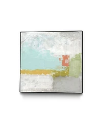 Giant Art 30" x 30" Coastal Quadrant Ii Art Block Framed Canvas