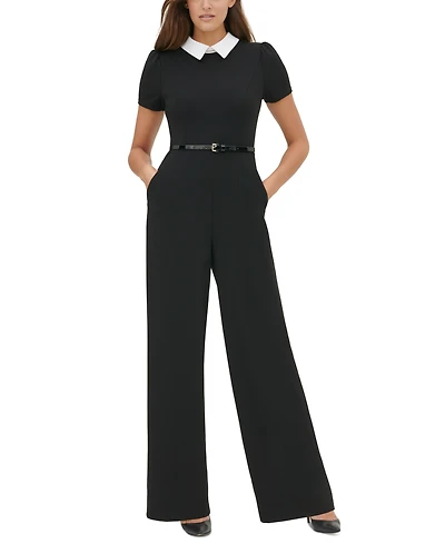 Tommy Hilfiger Collared Belted Jumpsuit