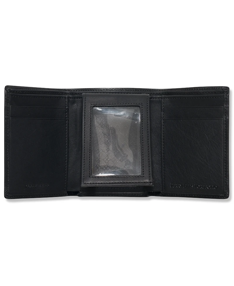 Perry Ellis Portfolio Men's Leather Park Avenue Trifold Wallet