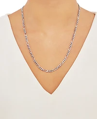Figaro Link Chain 22" Necklace (4-1/3mm) in Sterling Silver
