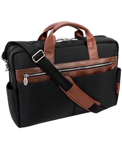 Mcklein Southport 17" Nylon Dual-Compartment Laptop Tablet Briefcase
