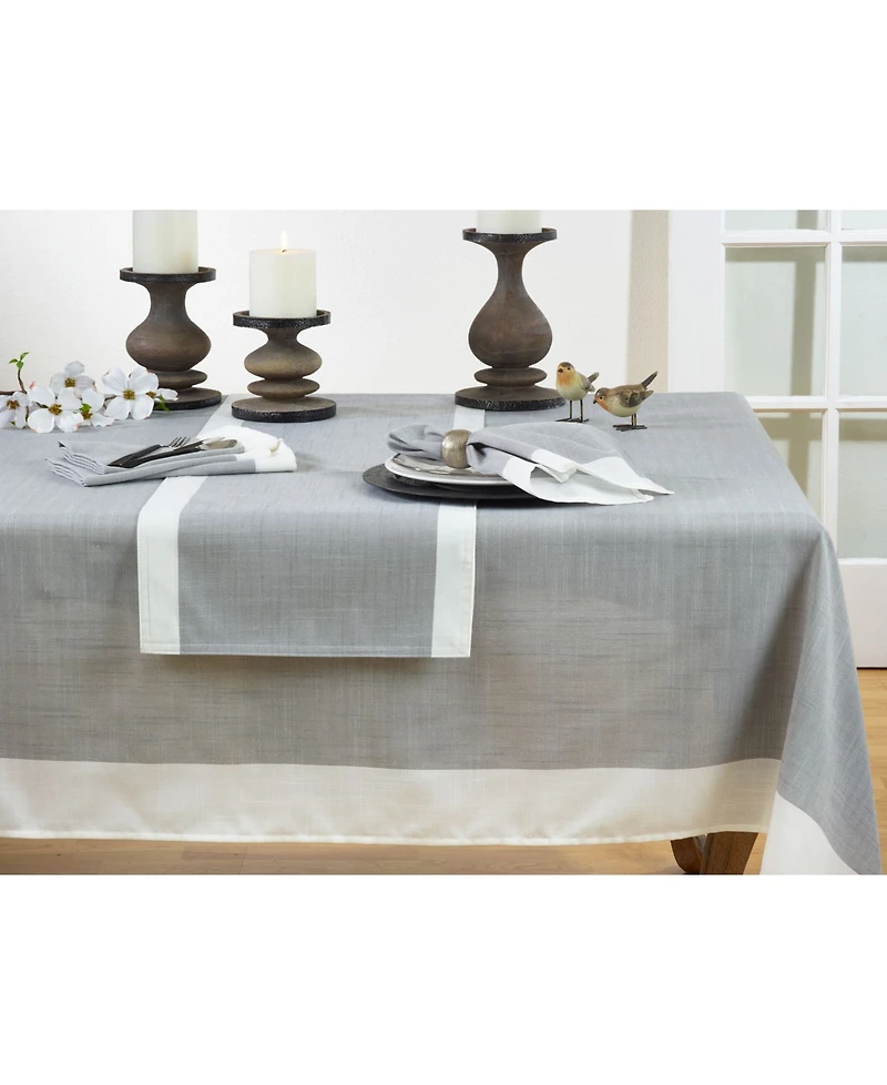 Saro Lifestyle Poly Runner with White Band Border