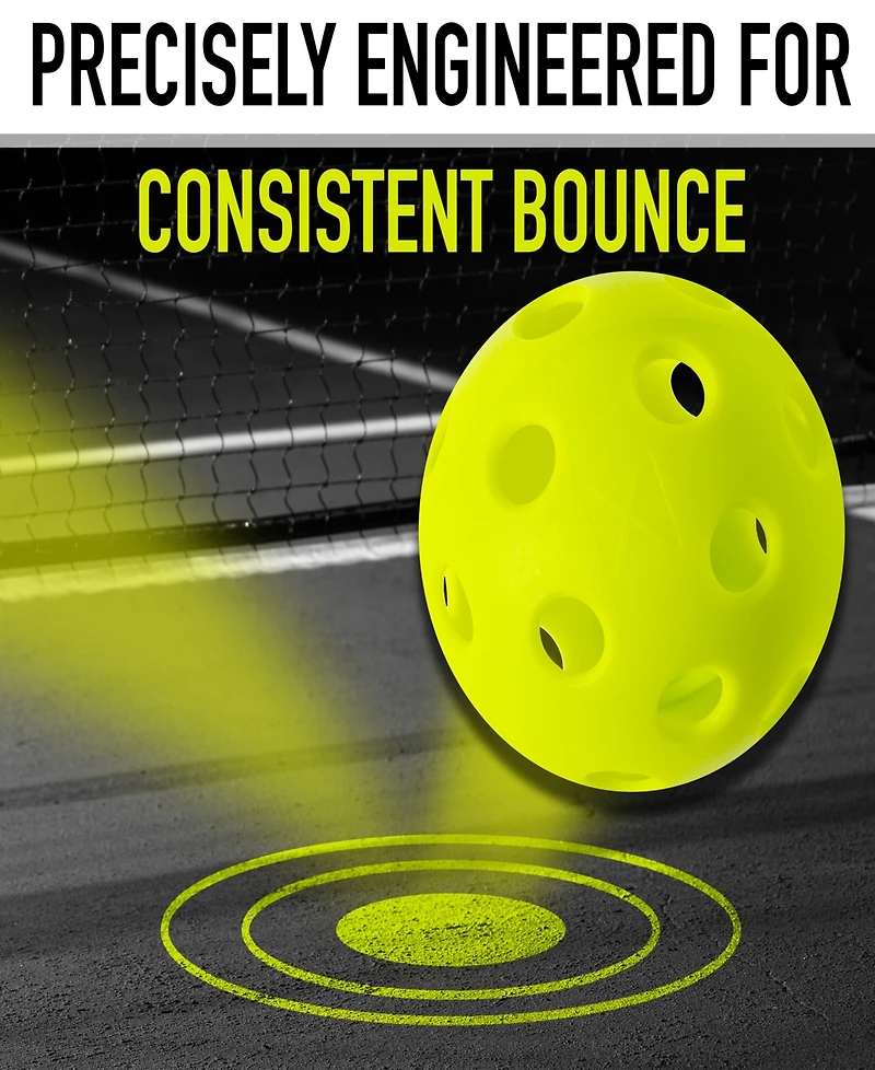 Franklin Sports X-26 Pickleballs - Indoor - 3 Pack - Usapa Approved