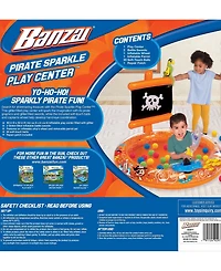 Banzai Pirate Sparkle Play Center Inflatable Ball Pit -Includes 20 Balls