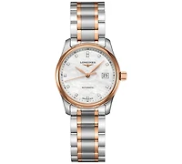Longines Women's Swiss Automatic Master Diamond (1/20 ct. t.w.) 18k Rose Gold & Stainless Steel Bracelet Watch 29mm