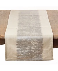 Saro Lifestyle Metallic Banded Table Runner