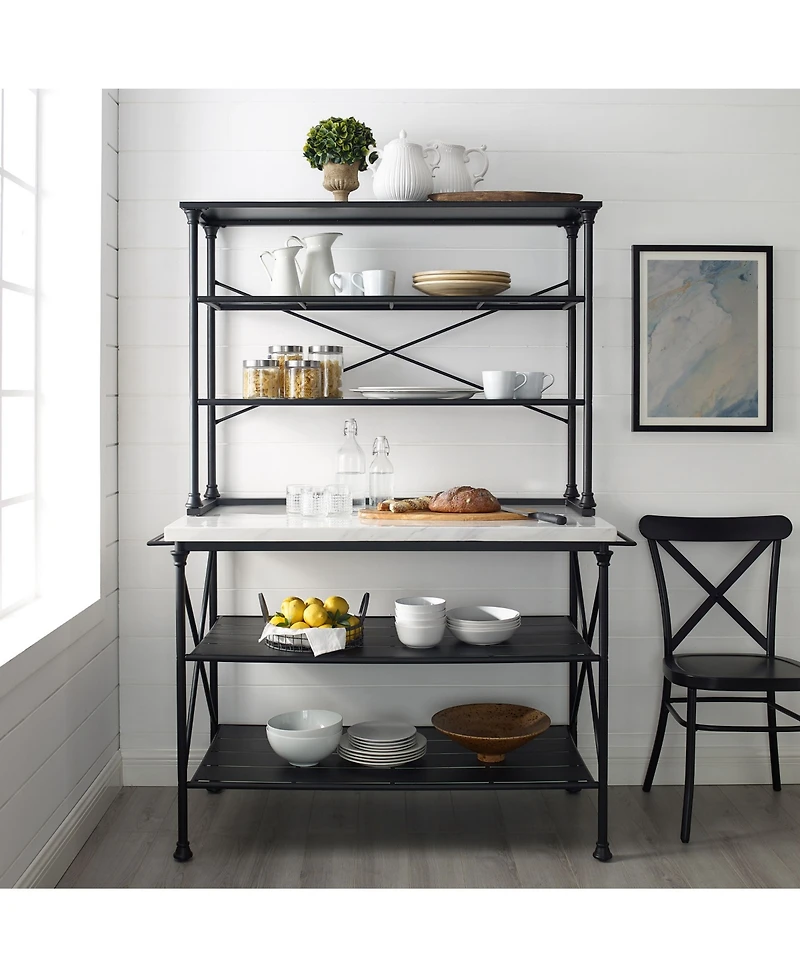 Crosley Madeleine 2 Piece Kitchen Island Hutch Set