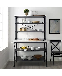 Crosley Madeleine 2 Piece Kitchen Island Hutch Set