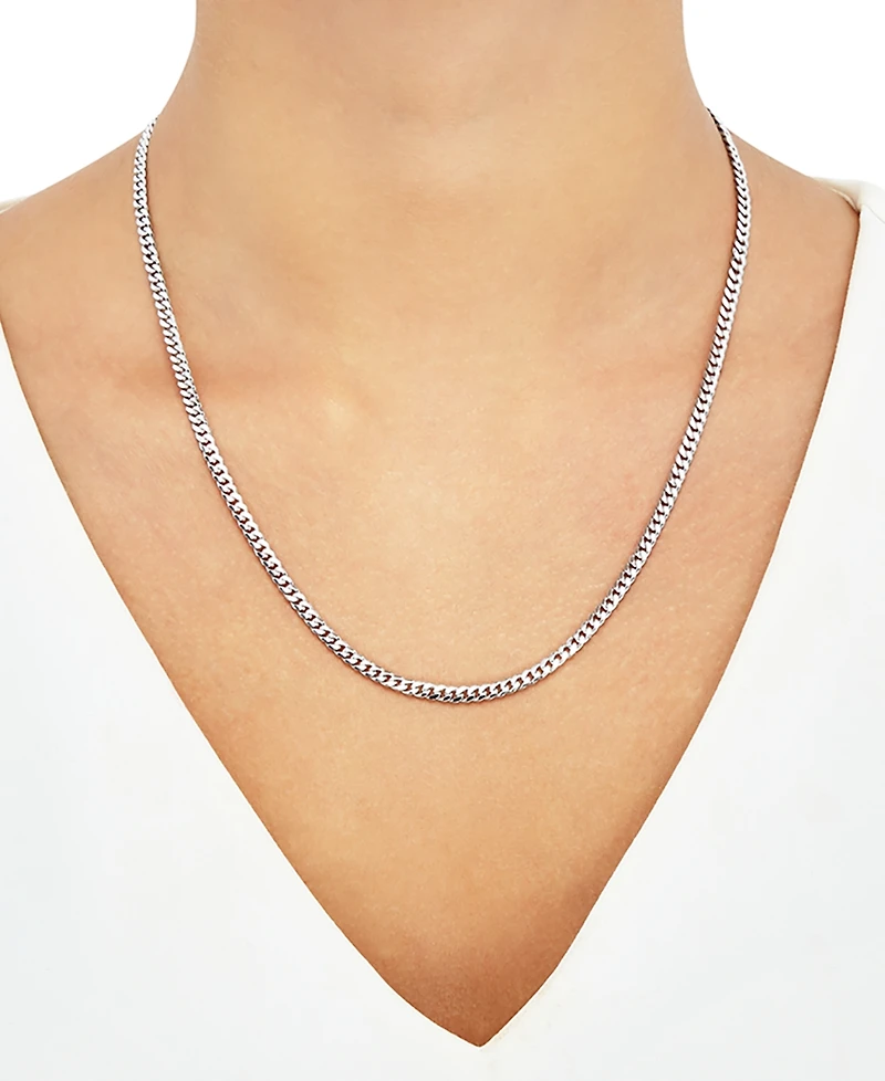Cuban Link Chain 20" Necklace (2-3/4mm) in Sterling Silver