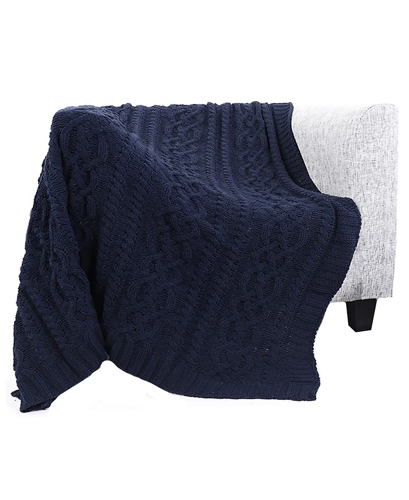 Happycare Textiles Knitted Luxury Chenille Throw, 51" x 67"