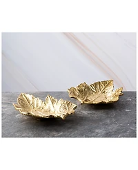Classic Touch Leaf Candy Dishes, Set of 2