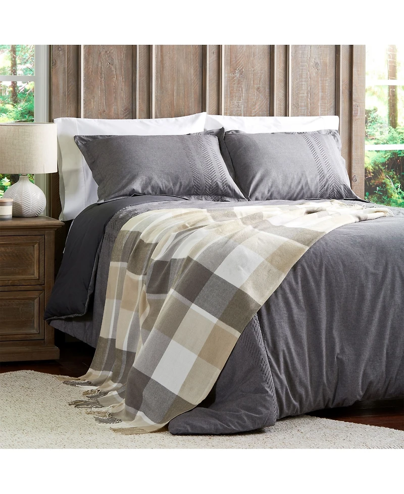 Baldwin Plaid Fringed Throw, 60" x 70"