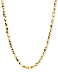 Rope Link 22" Chain Necklace in 18k Gold-Plated Sterling Silver