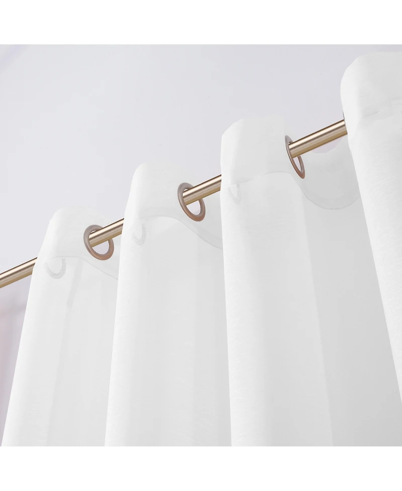 Dainty Home Malibu Linen Look Sheer Grommet Window Panel, 110" x 84"