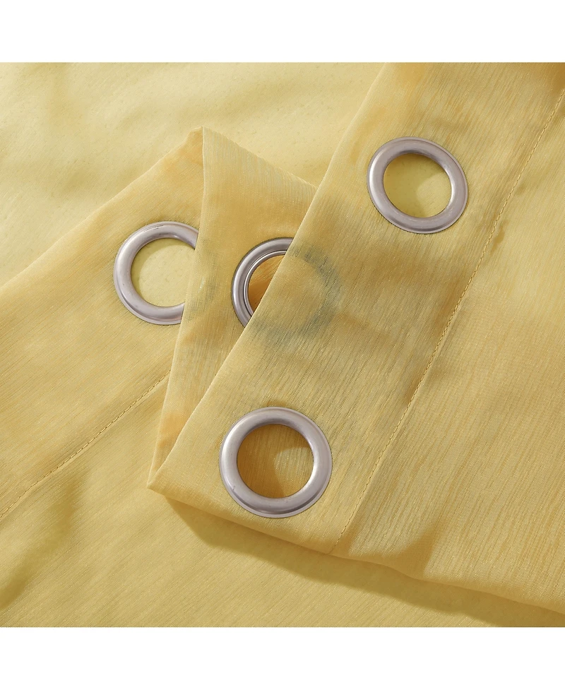 Dainty Home Malibu Linen Look Sheer Grommet Window Panel, 110" x 84"