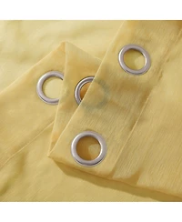 Dainty Home Malibu Linen Look Sheer Grommet Window Panel, 110" x 84"