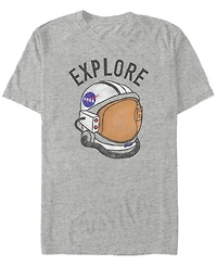 Fifth Sun Nasa Men's Explore Retro Helmet Logo Short Sleeve T- shirt